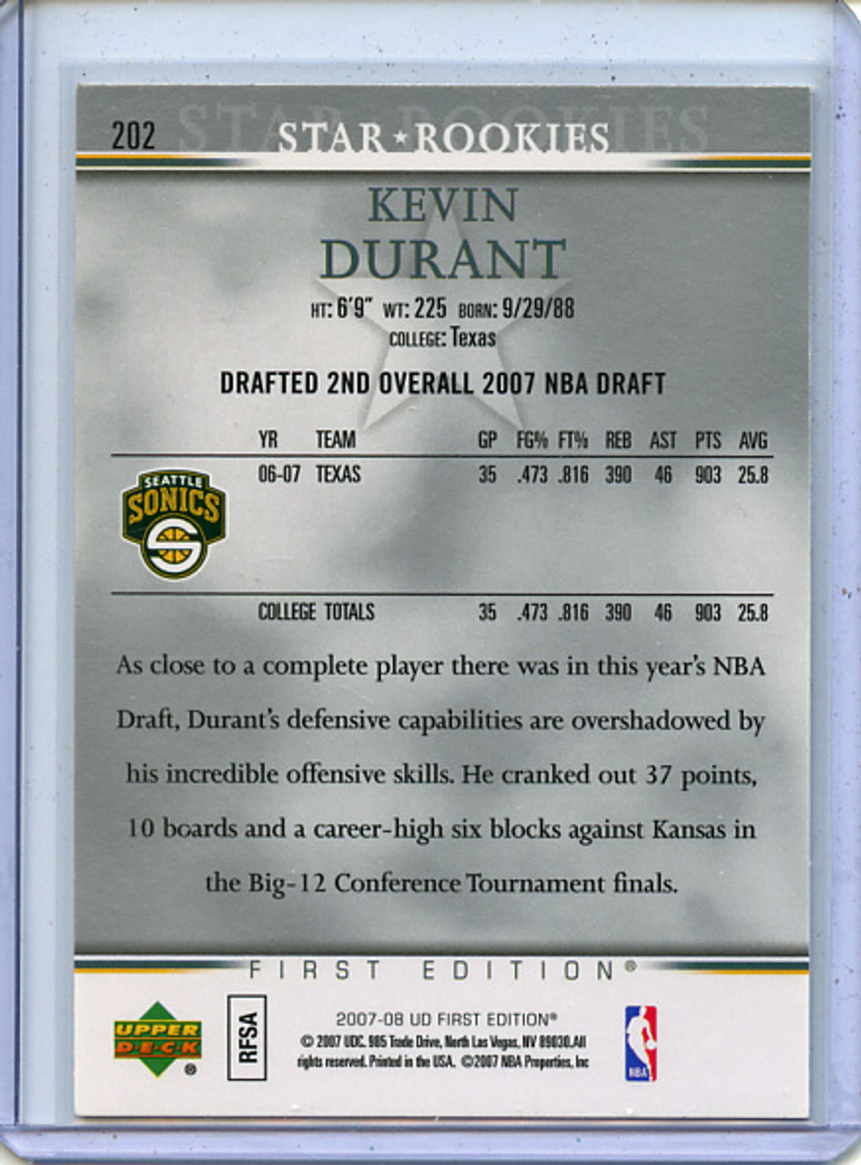 Kevin Durant 2007-08 Upper Deck First Edition #202 (3)