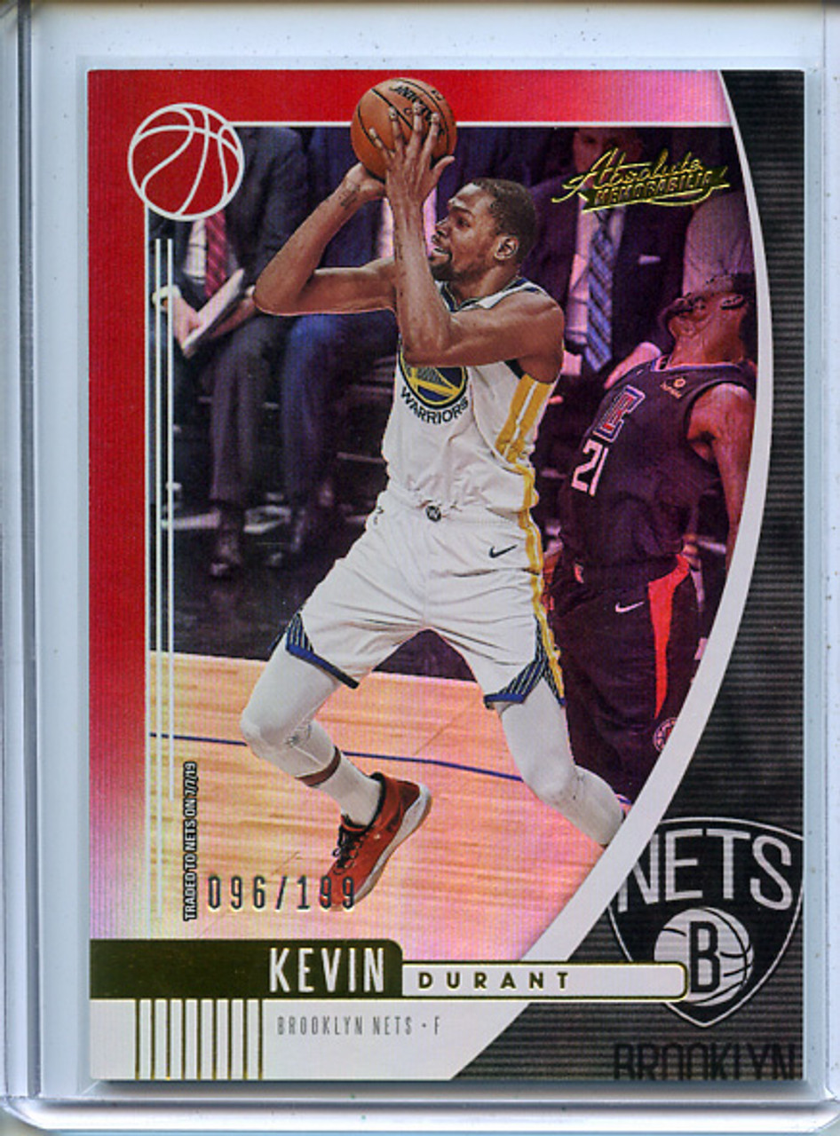 Kevin Durant 2019-20 Absolute #4 Red (#096/199)