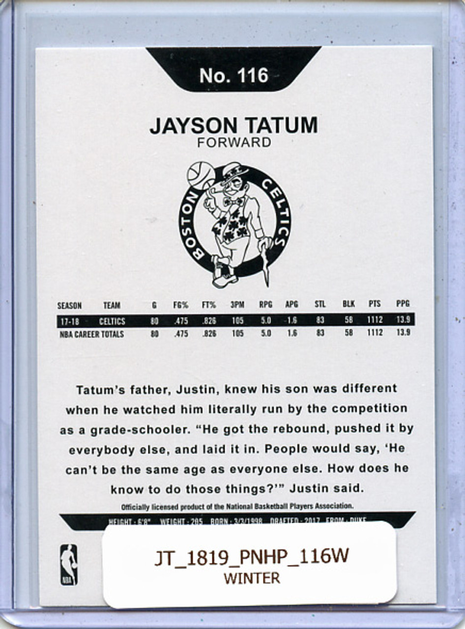Jayson Tatum 2018-19 Hoops #116 Winter