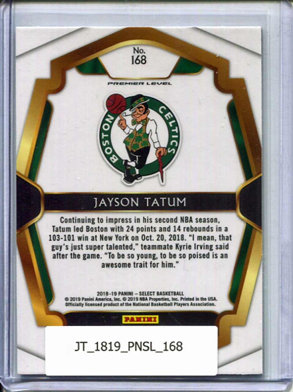 Jayson Tatum 2018-19 Select #168 Premier Level