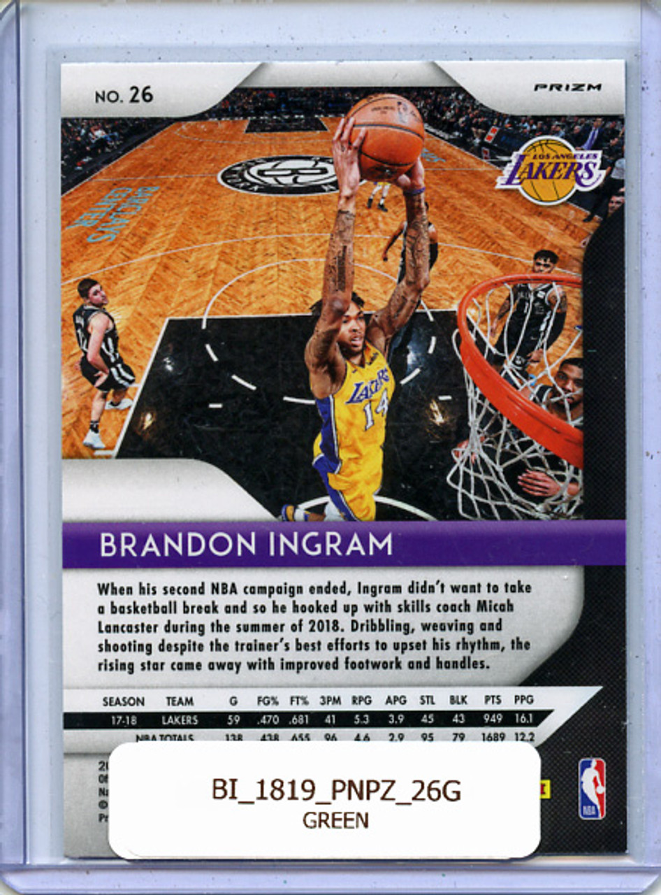 Brandon Ingram 2018-19 Prizm #26 Green