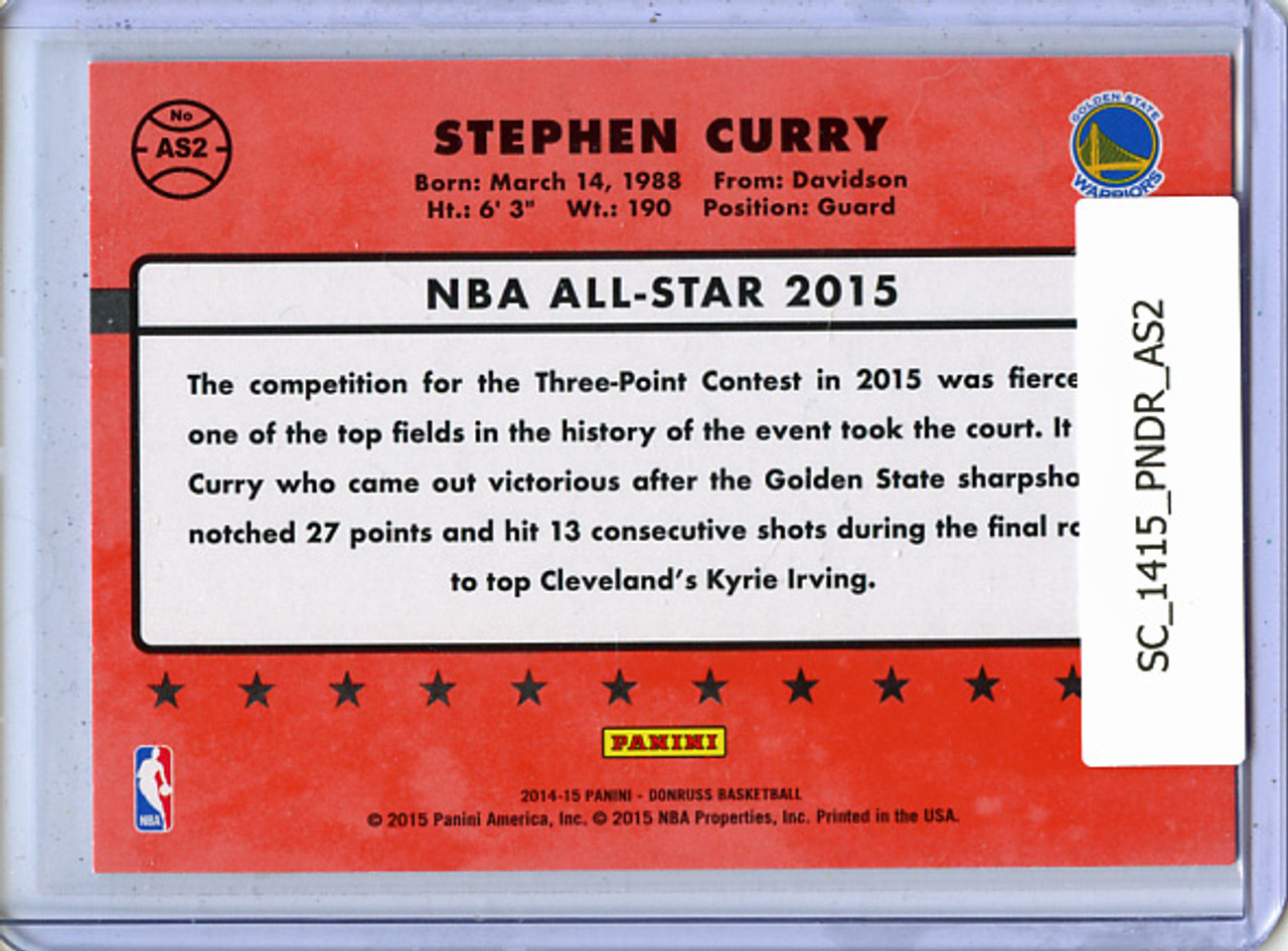 Stephen Curry 2014-15 Donruss, All Star Wrapper Redemption #AS2