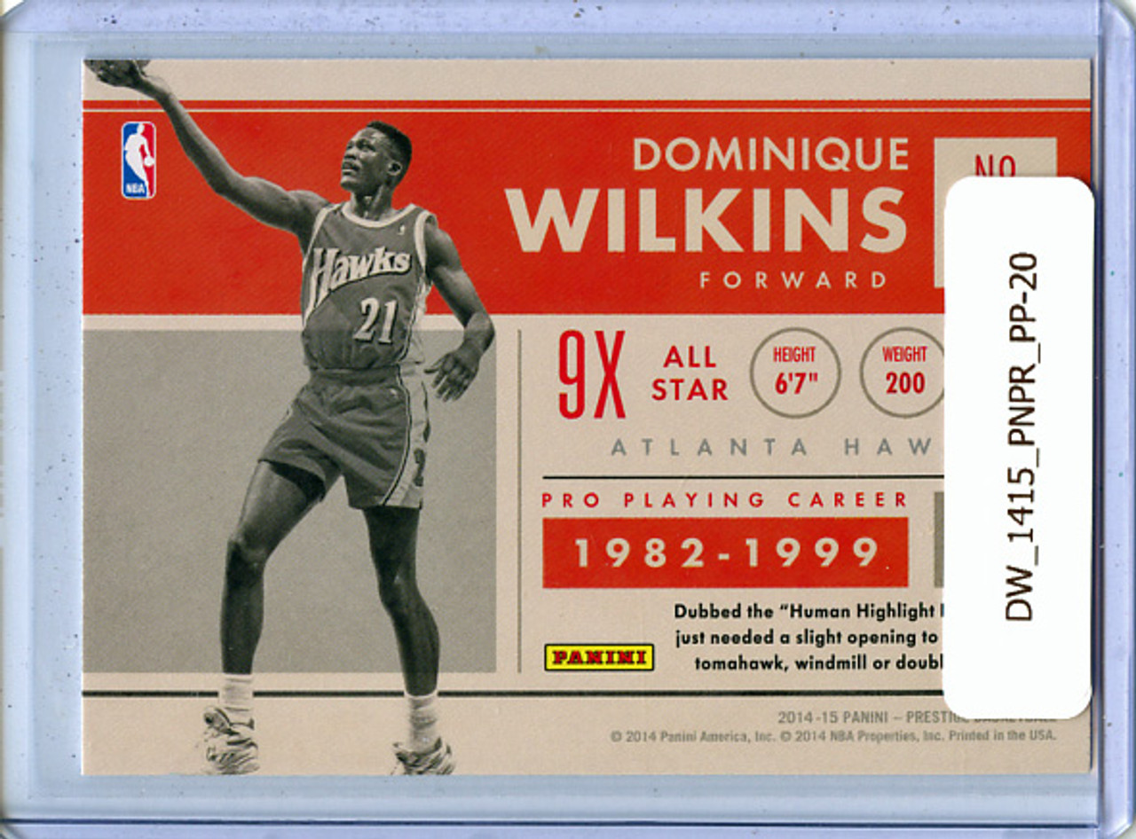 Dominique Wilkins 2014-15 Prestige, Prestigious Pioneers #20