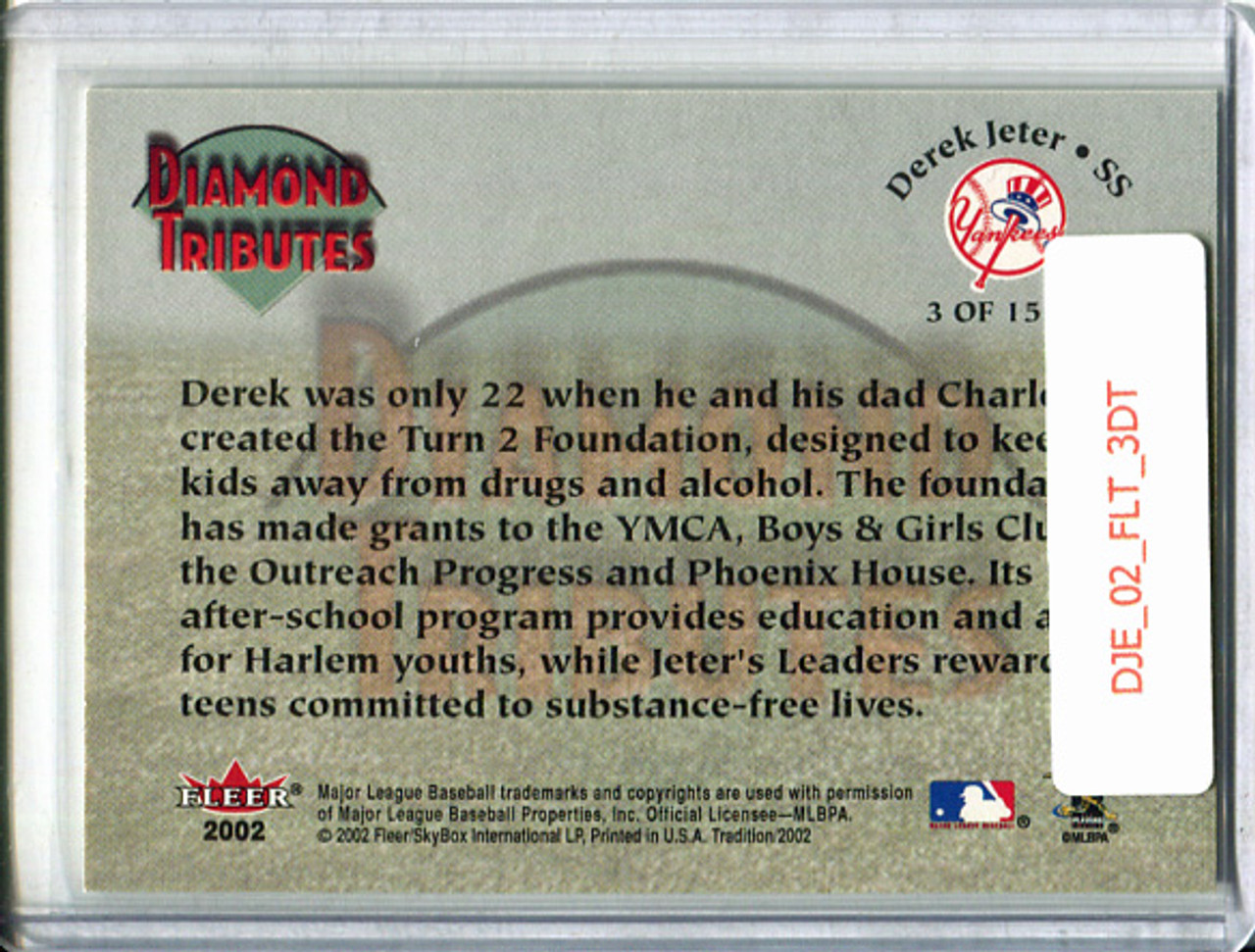 Derek Jeter 2002 Tradition, Diamond Tributes #3DT