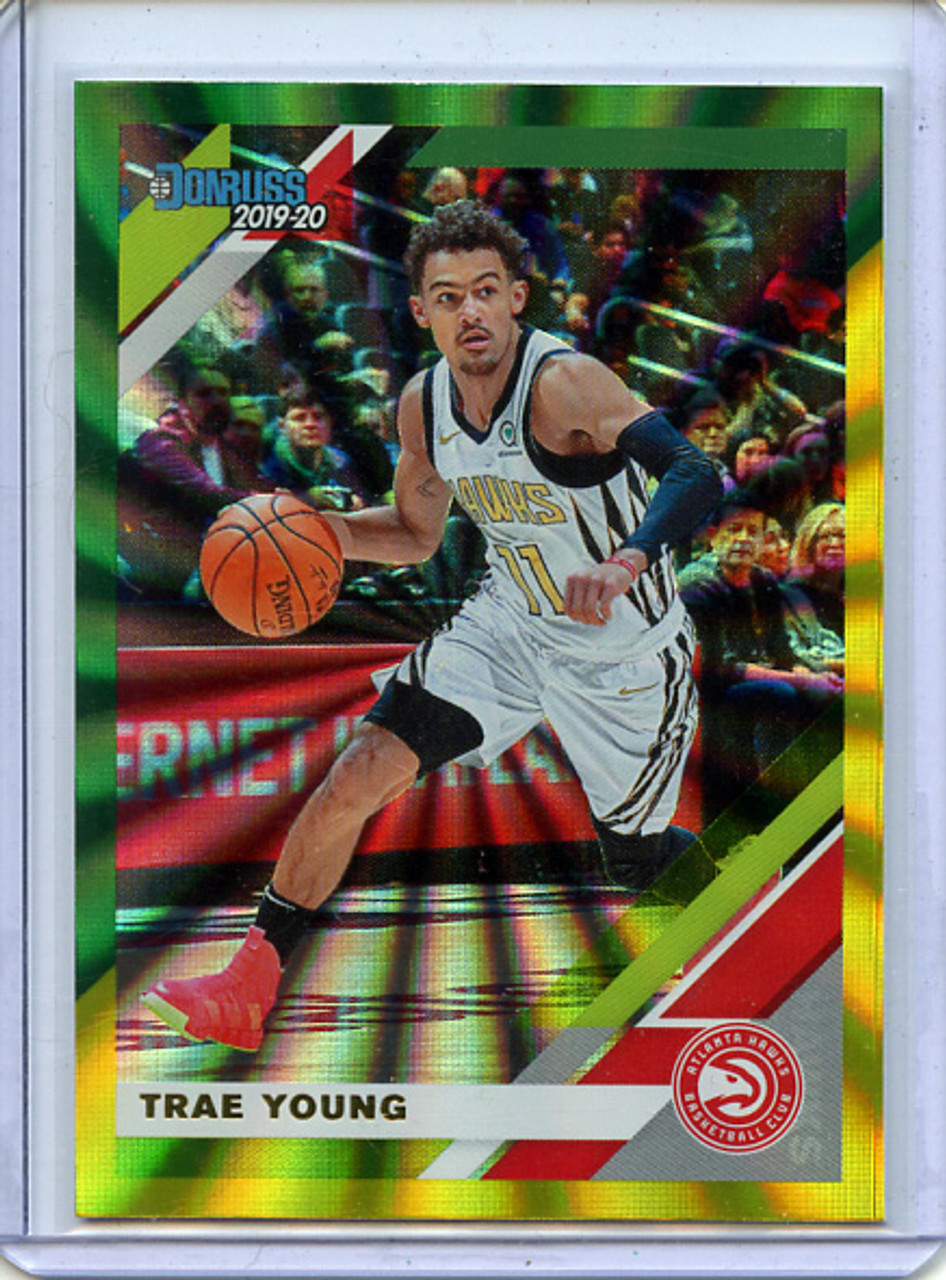 Trae Young 2019-20 Donruss #1 Holo Green & Yellow Laser