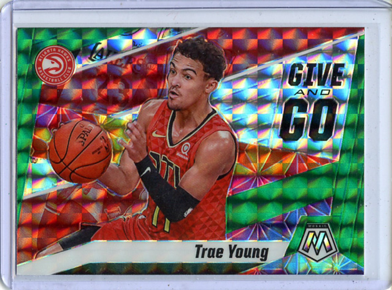 Trae Young 2019-20 Mosaic, Give and Go #4 Green