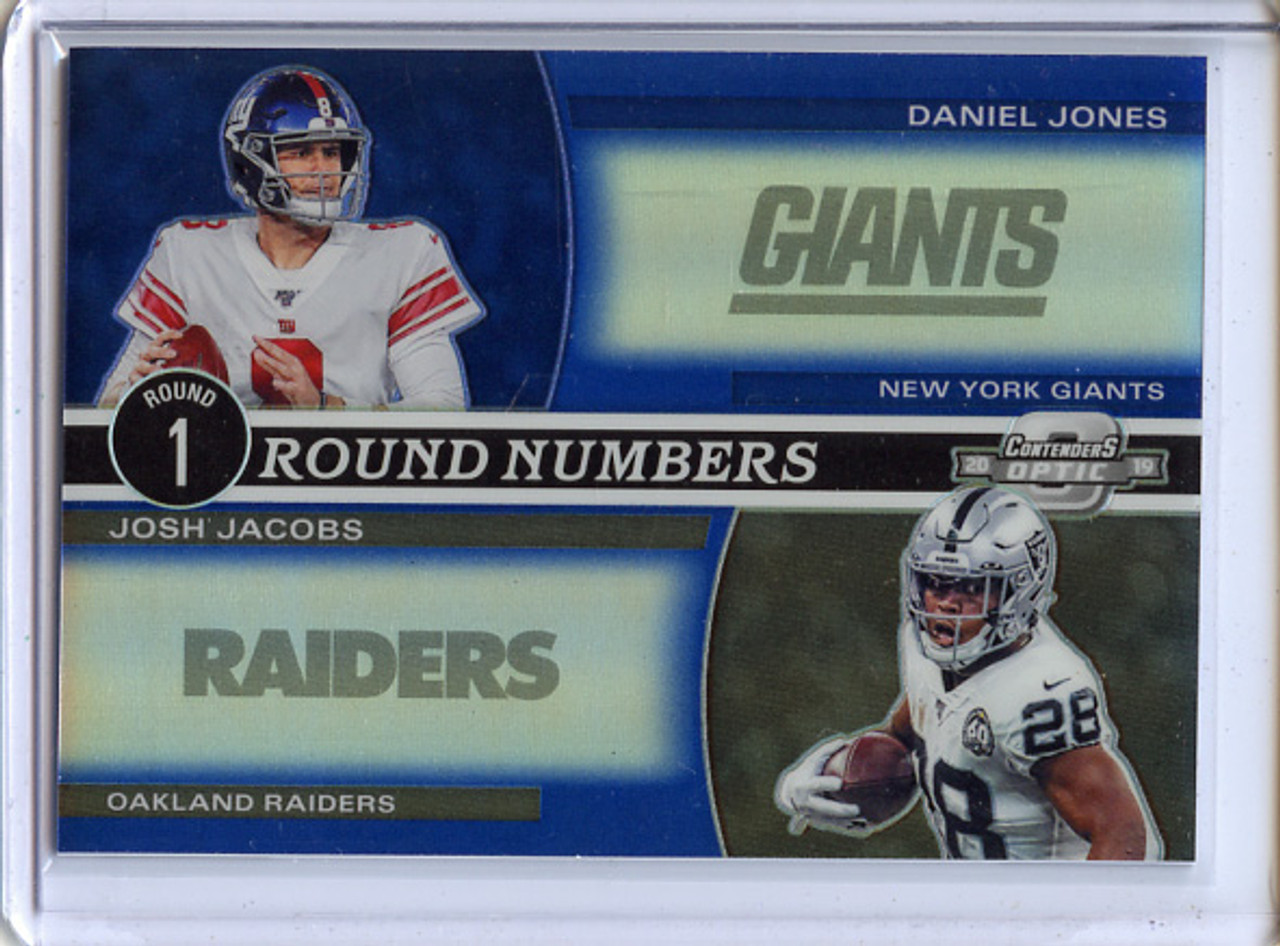 Daniel Jones & Josh Jacobs 2019 Contenders Optic, Round Numbers #RN-DJ Blue (#79/99)