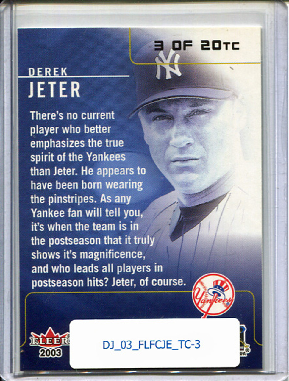 Derek Jeter 2003 Focus Jersey Edition, Team Colors #TC-3