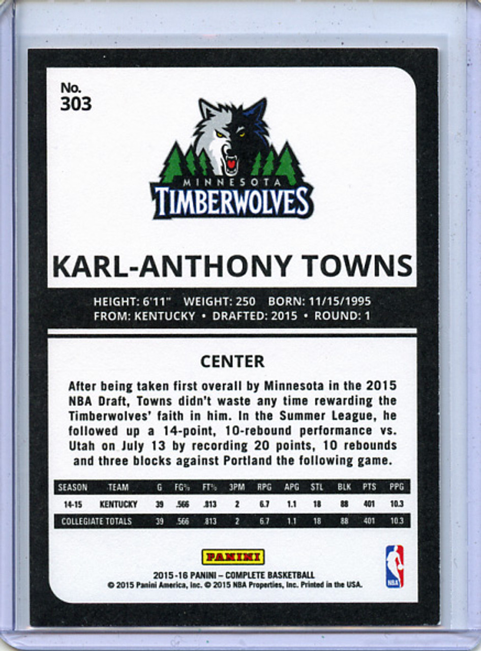 Karl-Anthony Towns 2015-16 Complete #303 Gold