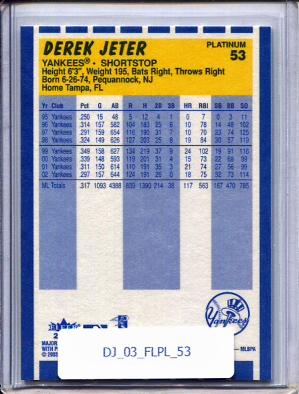 Derek Jeter 2003 Platinum #53