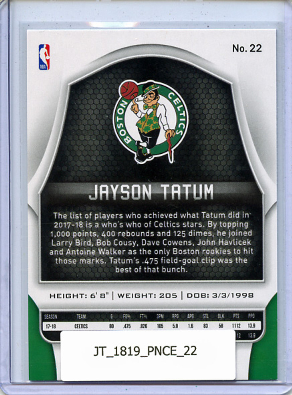 Jayson Tatum 2018-19 Certified #22