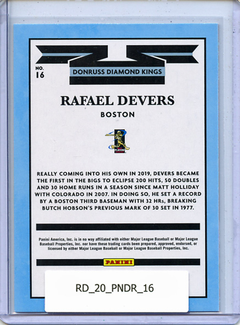 Rafael Devers 2020 Donruss #16 Diamond Kings