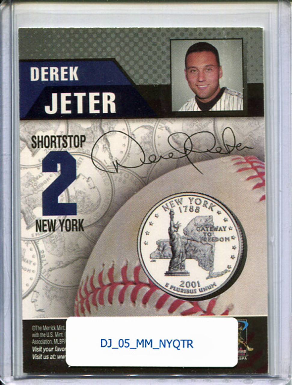 Derek Jeter 2005 Merrick Mint Colorized Quarters Green, Card Only
