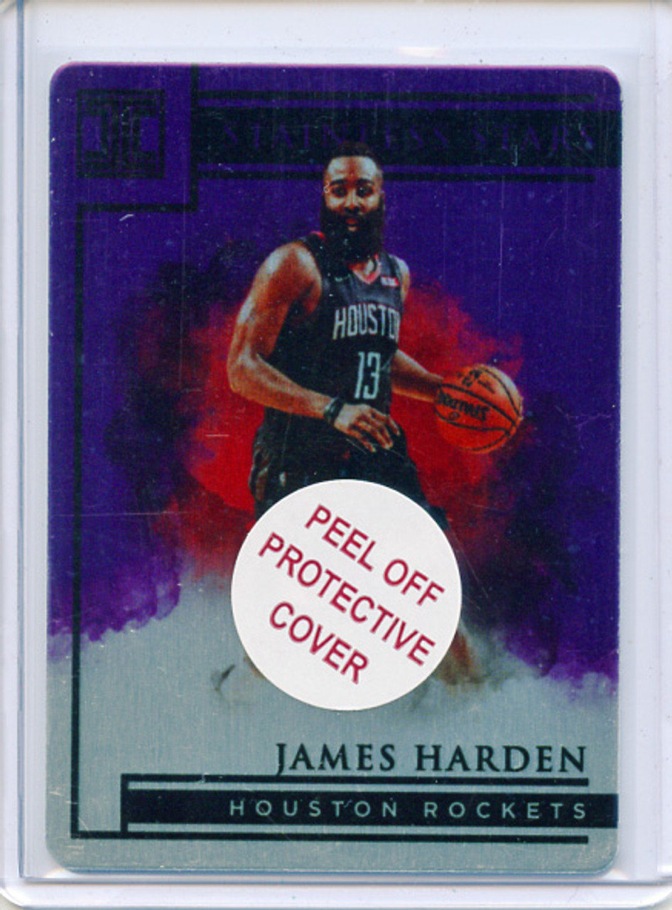 James Harden 2019-20 Impeccable, Stainless Stars #2 Purple (#24/49)