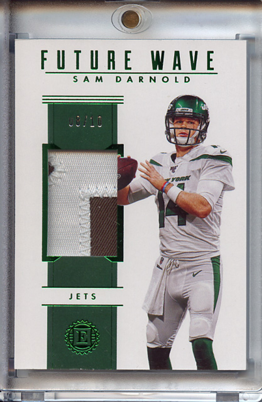 Sam Darnold 2019 Encased, Future Wave Materials #FW3 Emerald (#08/10)