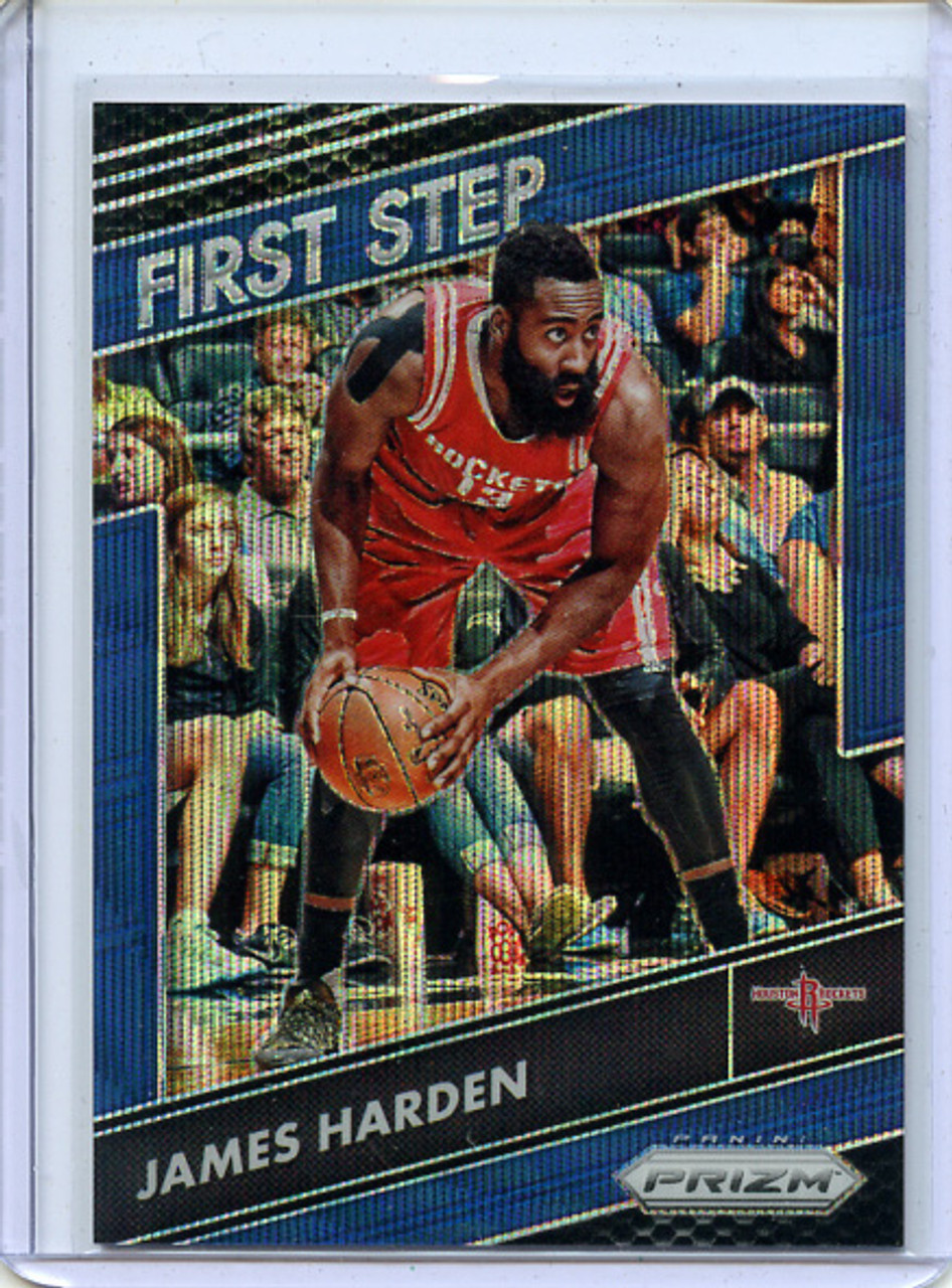 James Harden 2016-17 Prizm, First Step #10 Blue Wave (#28/99)