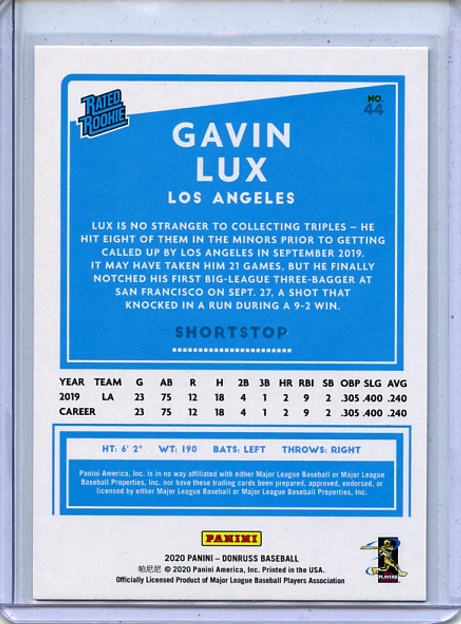 Gavin Lux 2020 Donruss #44 Holo Purple (2)