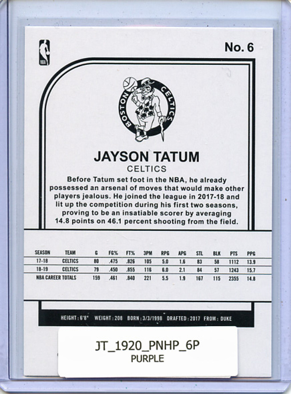 Jayson Tatum 2019-20 Hoops #6 Purple