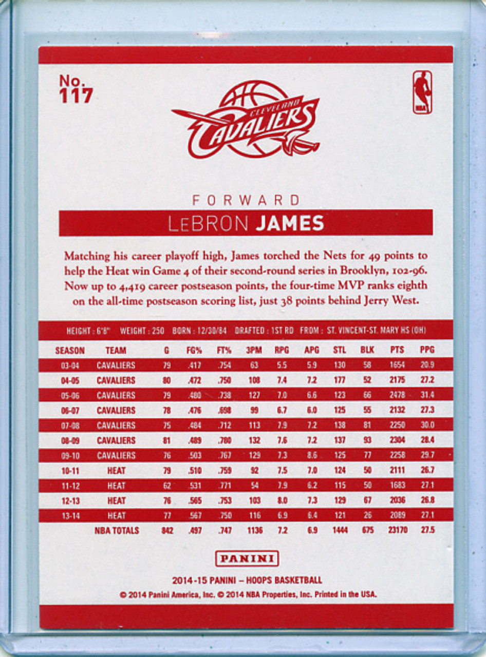 LeBron James 2014-15 Hoops #117 Red Backs