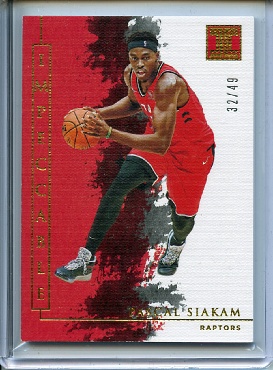 Pascal Siakam 2019-20 Impeccable #39 Gold (#32/49)