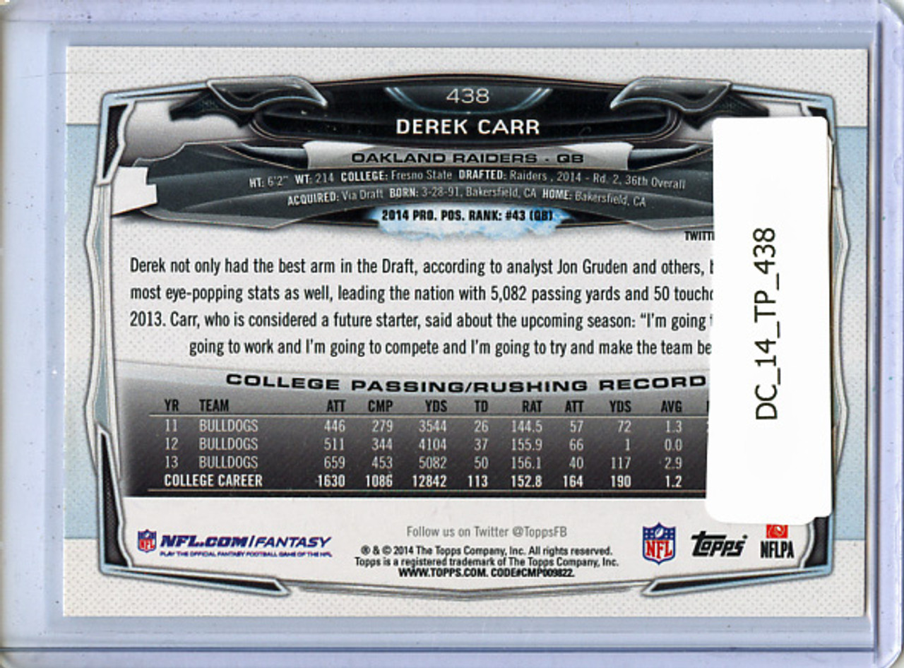 Derek Carr 2014 Topps #438