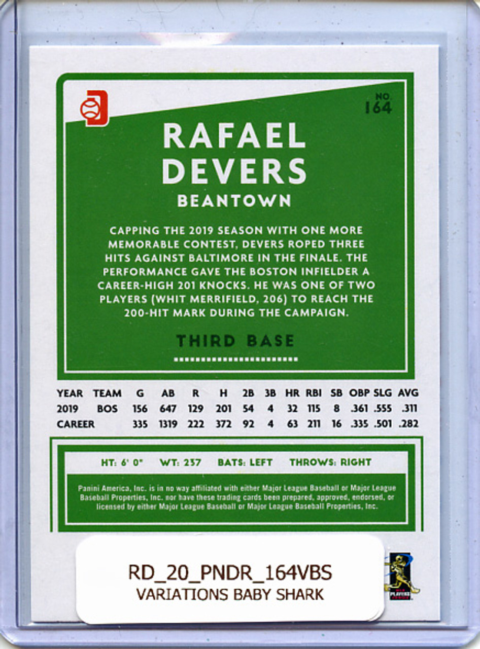 Rafael Devers 2020 Donruss #164 Variations Baby Shark