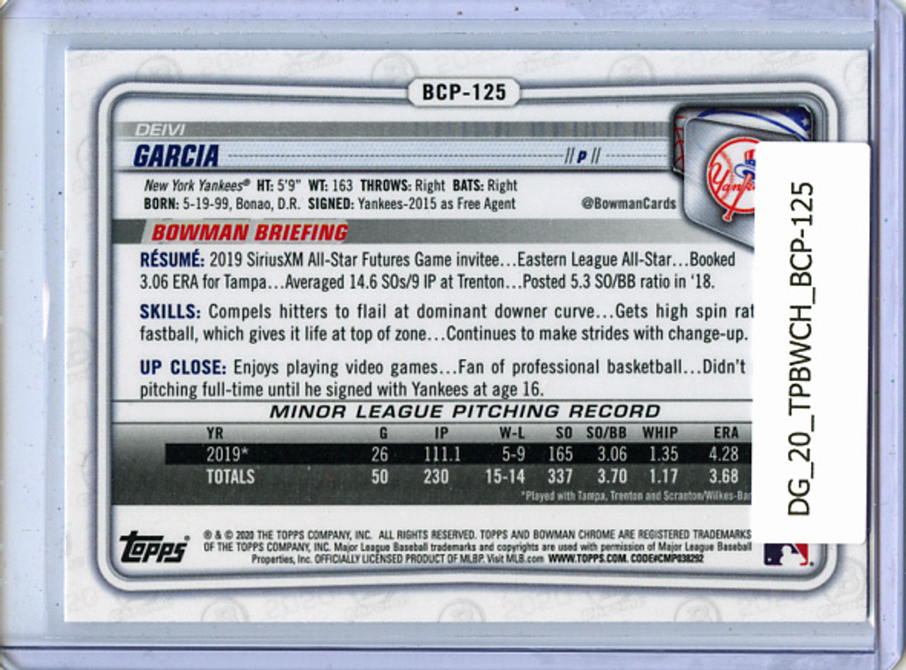 Deivi Garcia 2020 Bowman Chrome Prospects #BCP-125