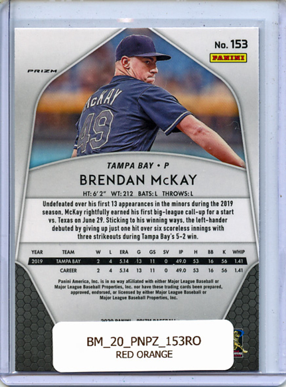 Brendan McKay 2020 Prizm #153 Red Orange