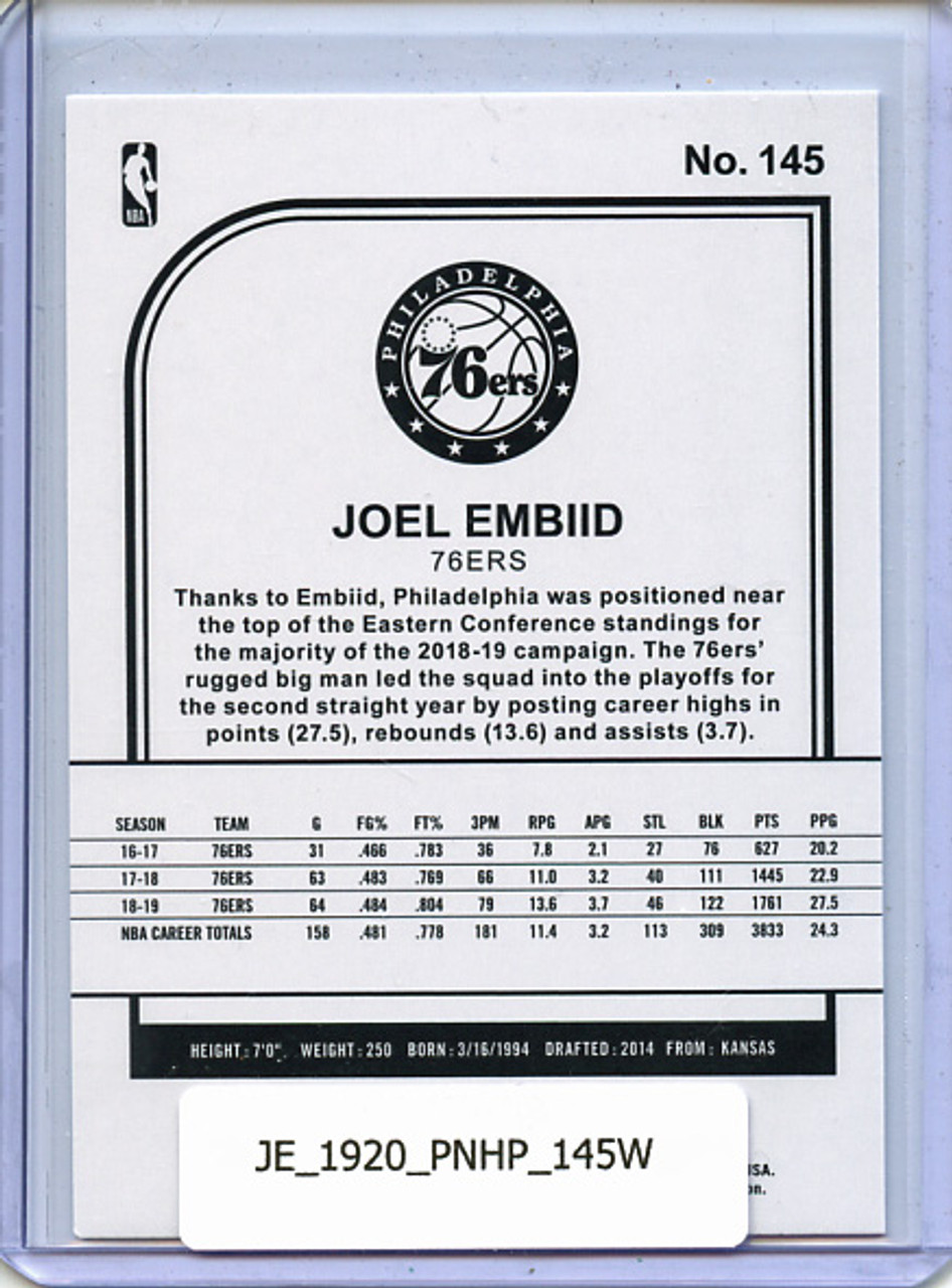 Joel Embiid 2019-20 Hoops #145 Winter