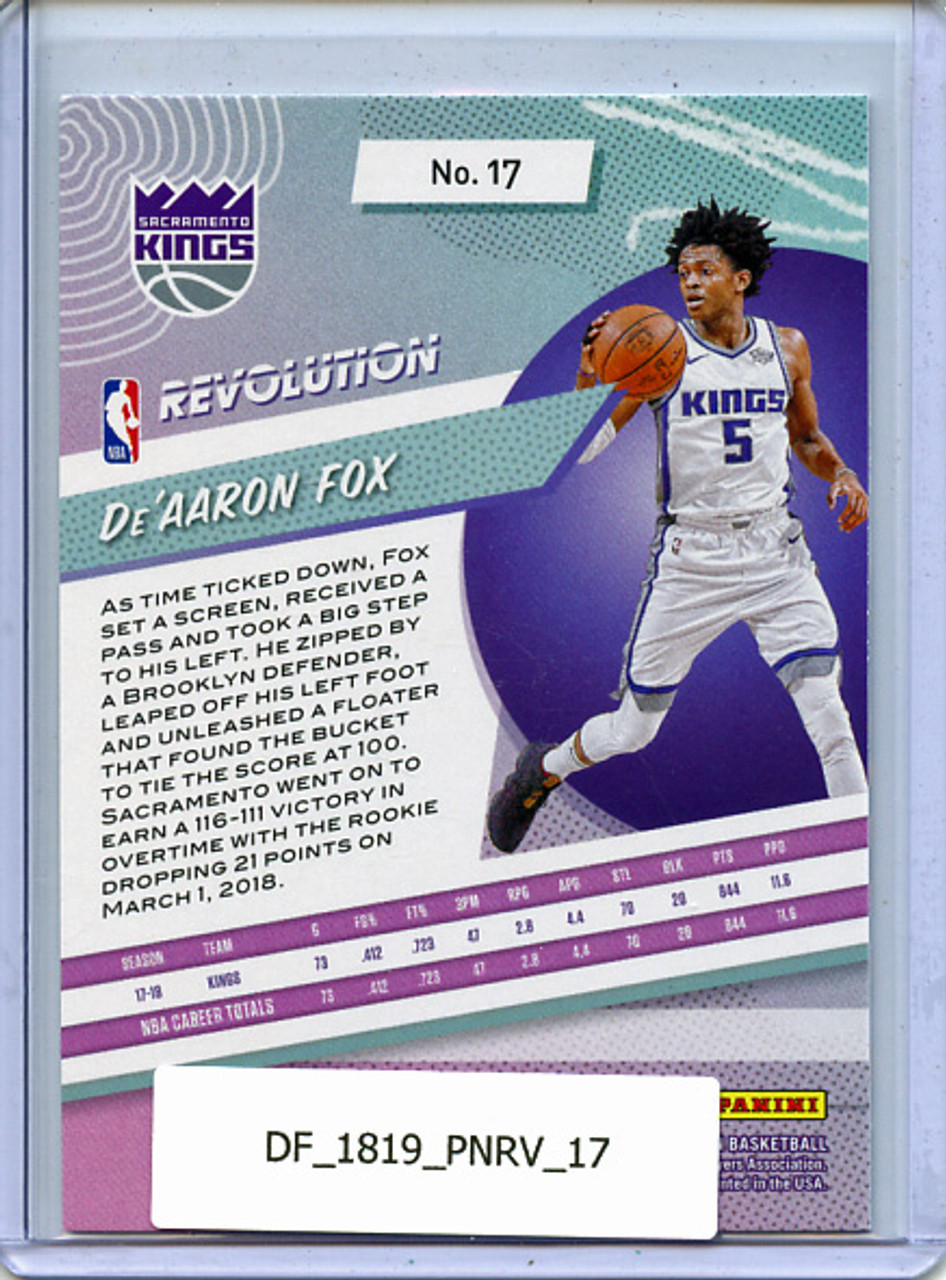 De'Aaron Fox 2018-19 Revolution #17