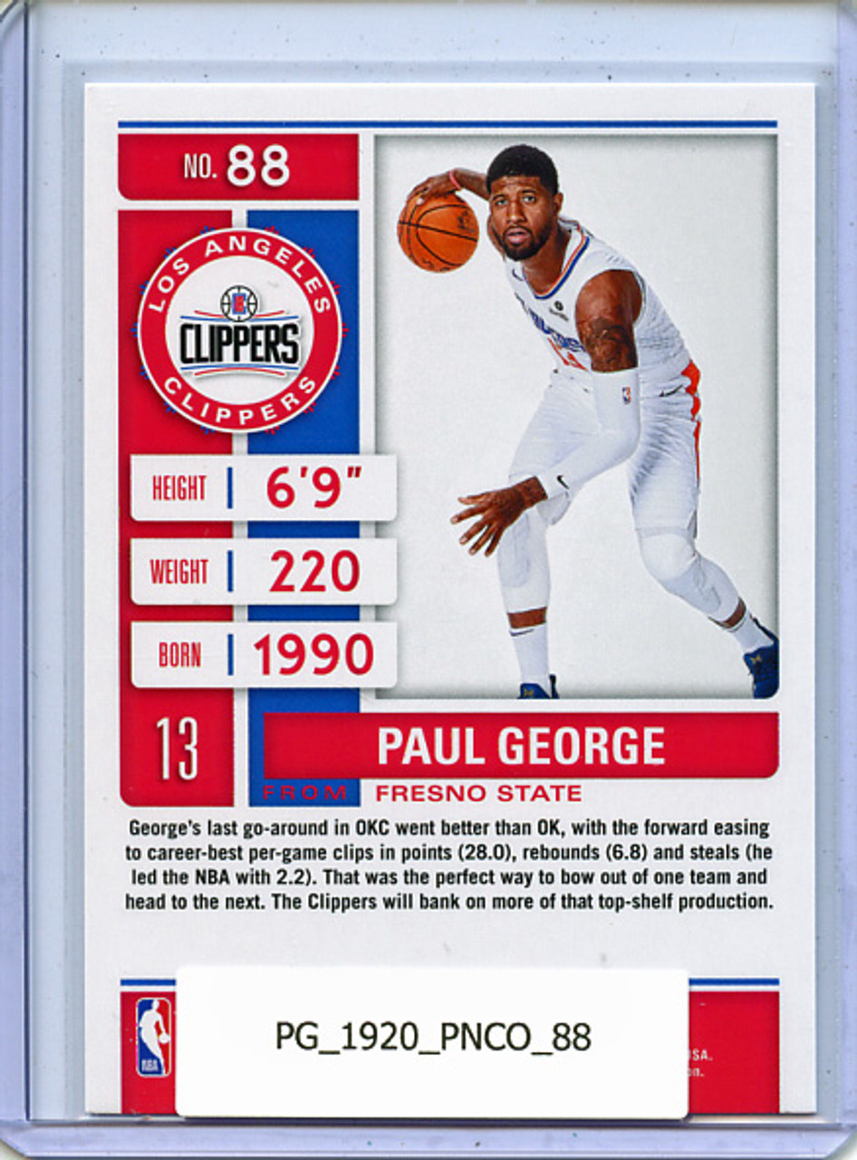 Paul George 2019-20 Contenders #88