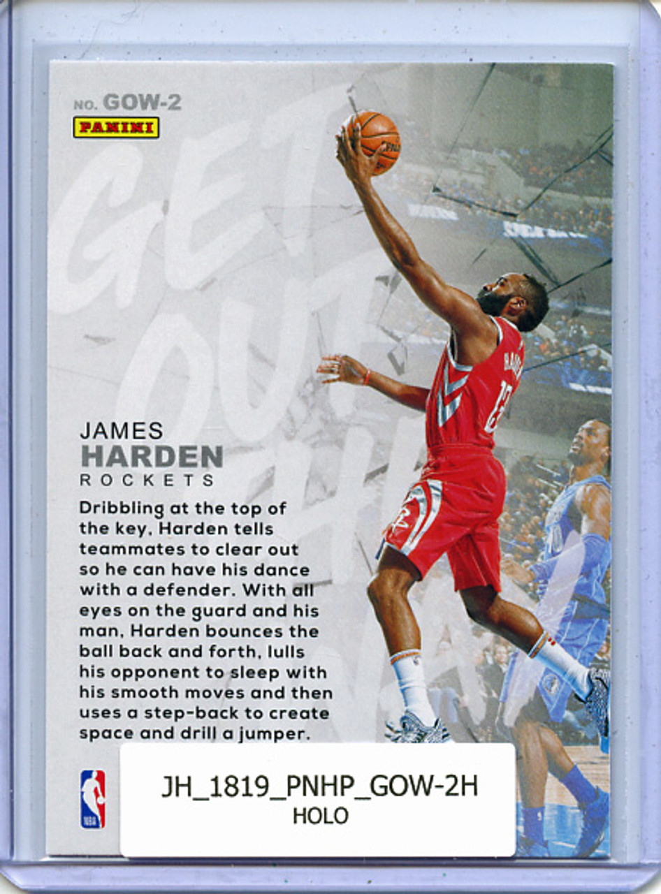 James Harden 2018-19 Hoops, Get Out the Way #GOW-2 Holo