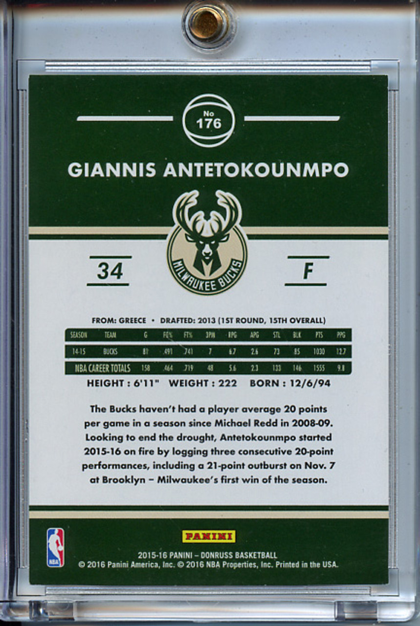 Giannis Antetokounmpo 2015-16 Donruss #176 Rebounds (#13/67)