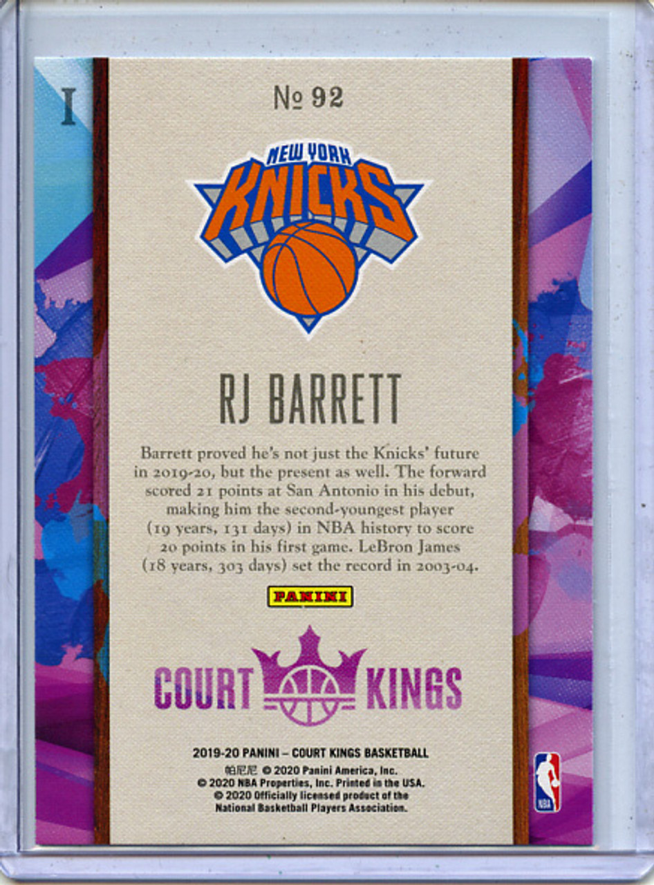 RJ Barrett 2019-20 Court Kings #92 I (1)