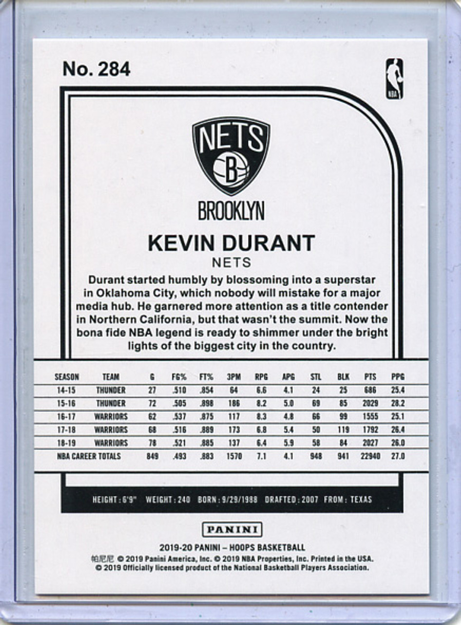 Kevin Durant 2019-20 Hoops #284 Hoops Tribute Green (#11/99)
