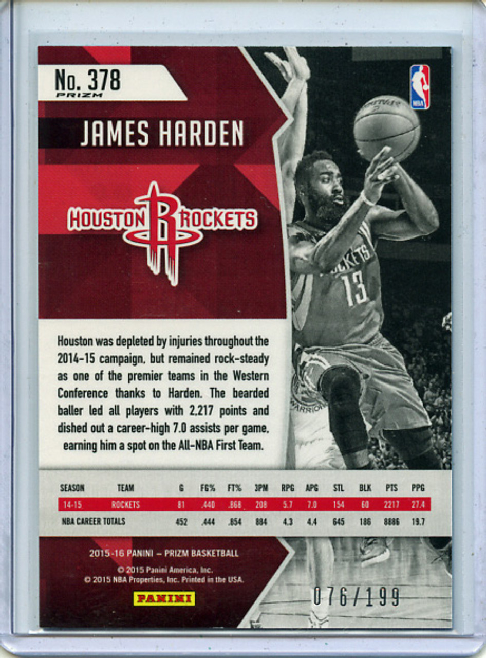 James Harden 2015-16 Prizm #378 All-NBA Light Blue (#076/199)