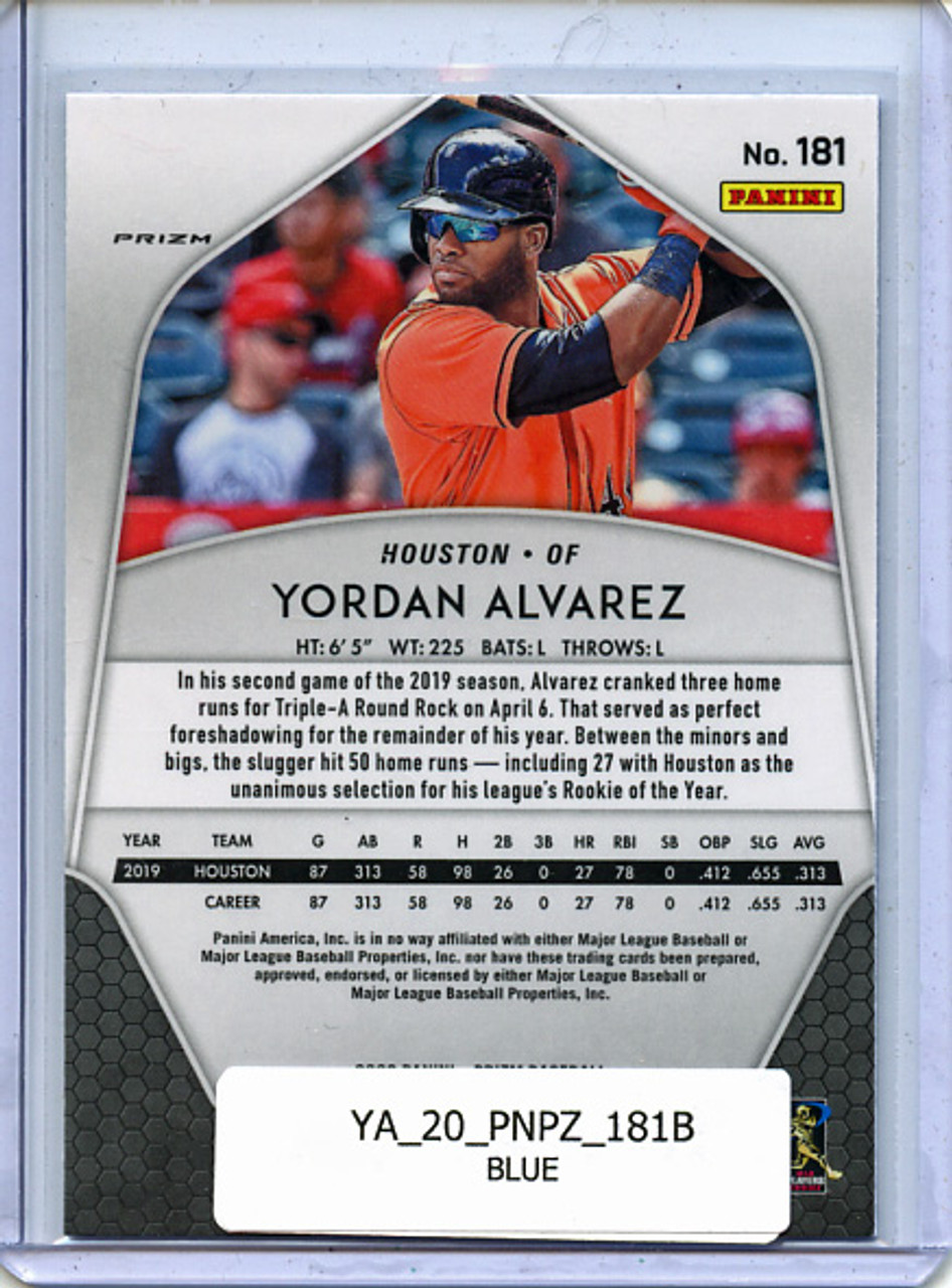 Yordan Alvarez 2020 Prizm #181 Blue