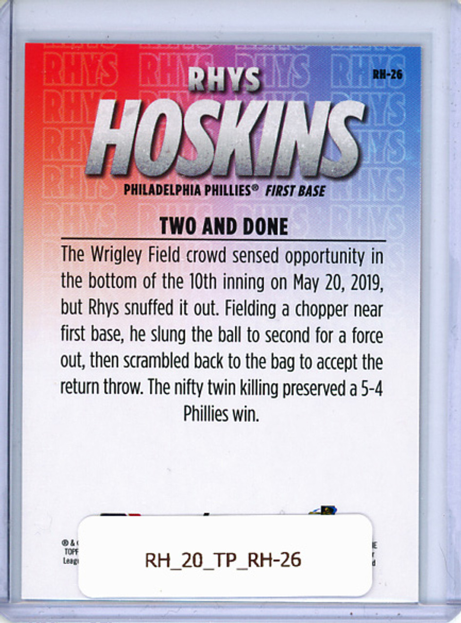 Rhys Hoskins 2020 Topps, Rhys Hoskins Highlights #RH-26