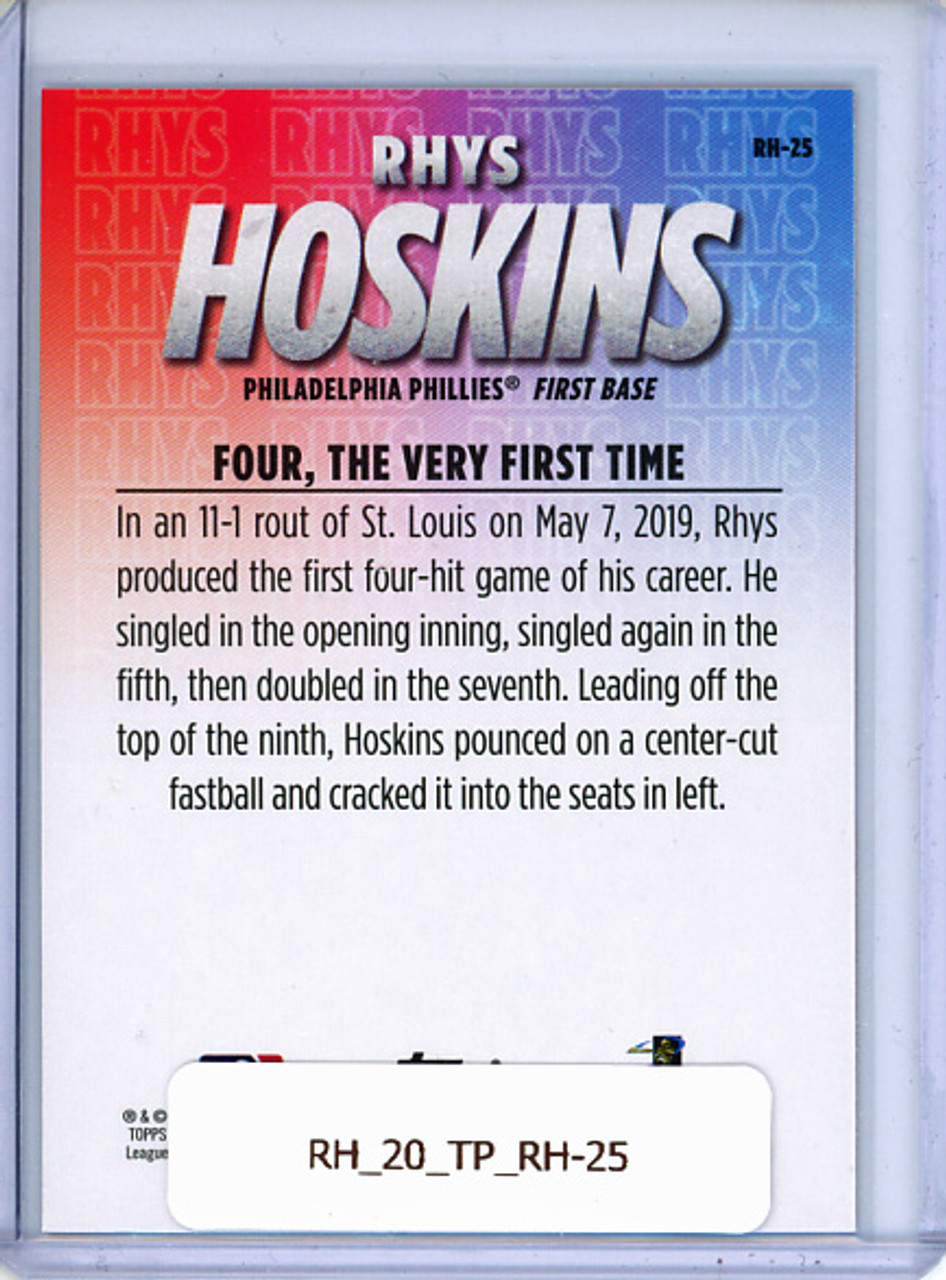 Rhys Hoskins 2020 Topps, Rhys Hoskins Highlights #RH-25