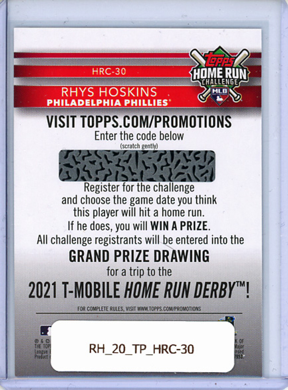 Rhys Hoskins 2020 Topps, Home Run Challenge #HRC-30