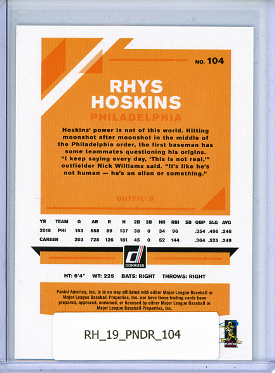 Rhys Hoskins 2019 Donruss #104
