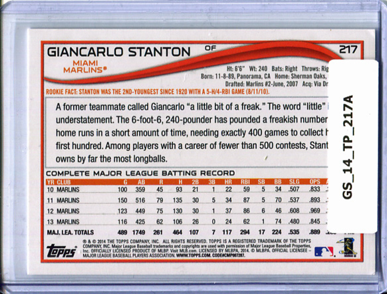 Giancarlo Stanton 2014 Topps #217