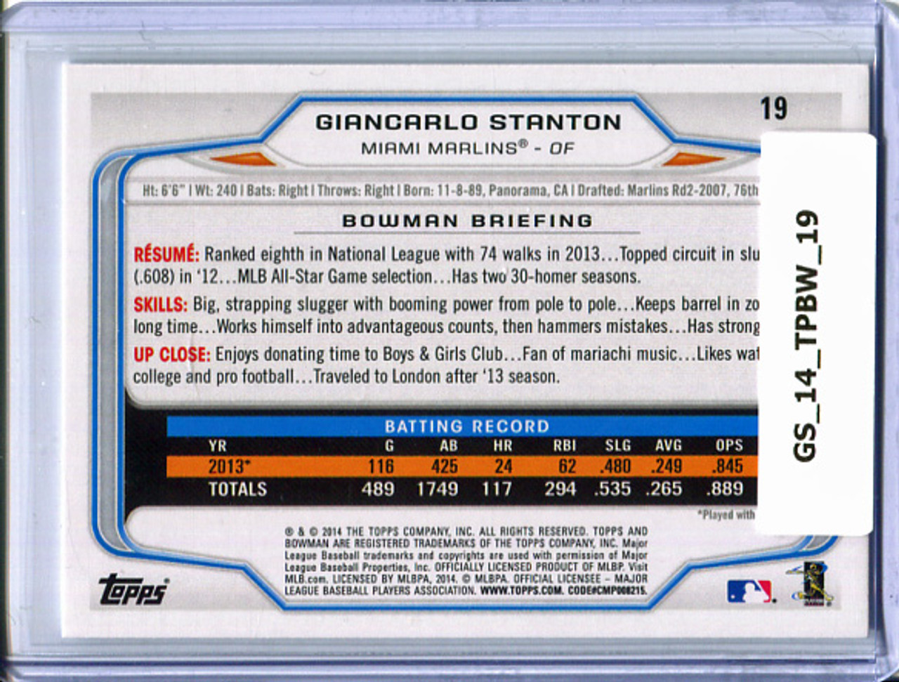 Giancarlo Stanton 2014 Bowman #19