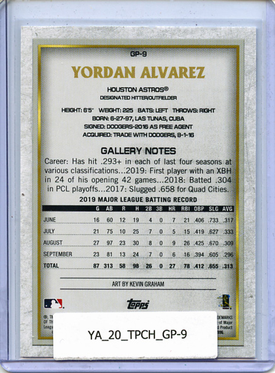 Yordan Alvarez 2020 Topps Chrome, Gallery Preview #GP-9