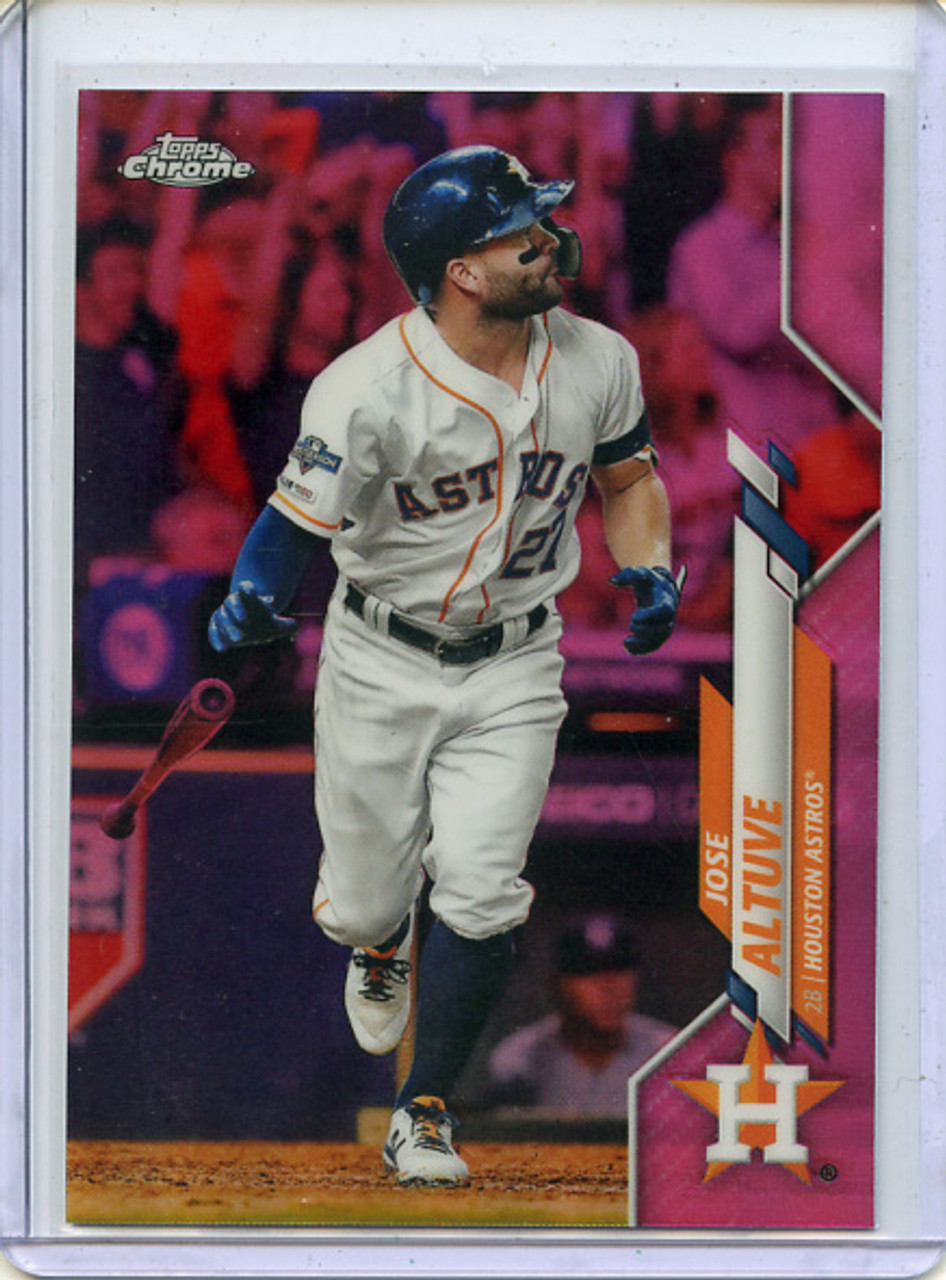 Jose Altuve 2020 Topps Chrome #42 Pink Refractors