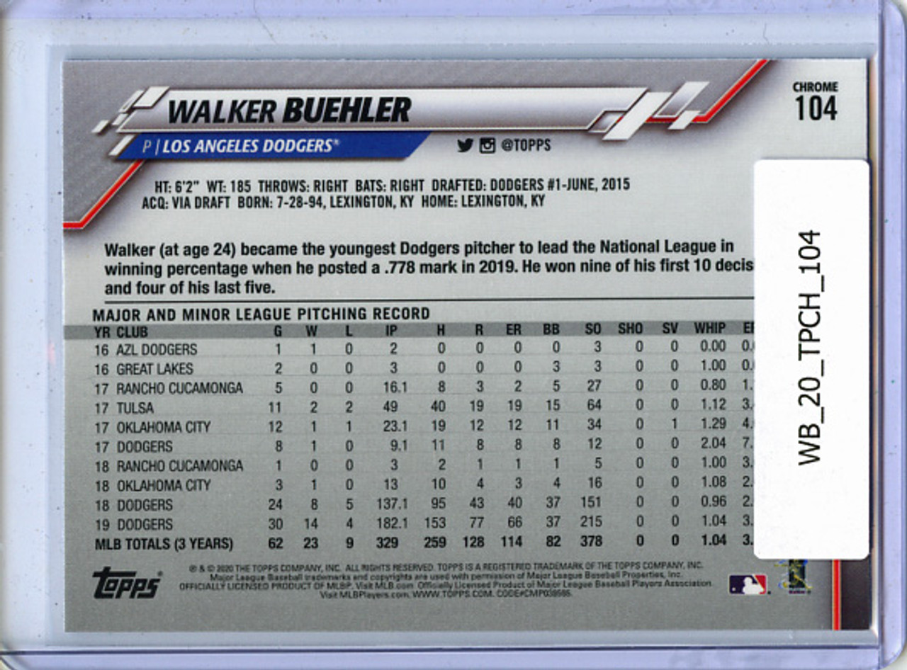 Walker Buehler 2020 Topps Chrome #104