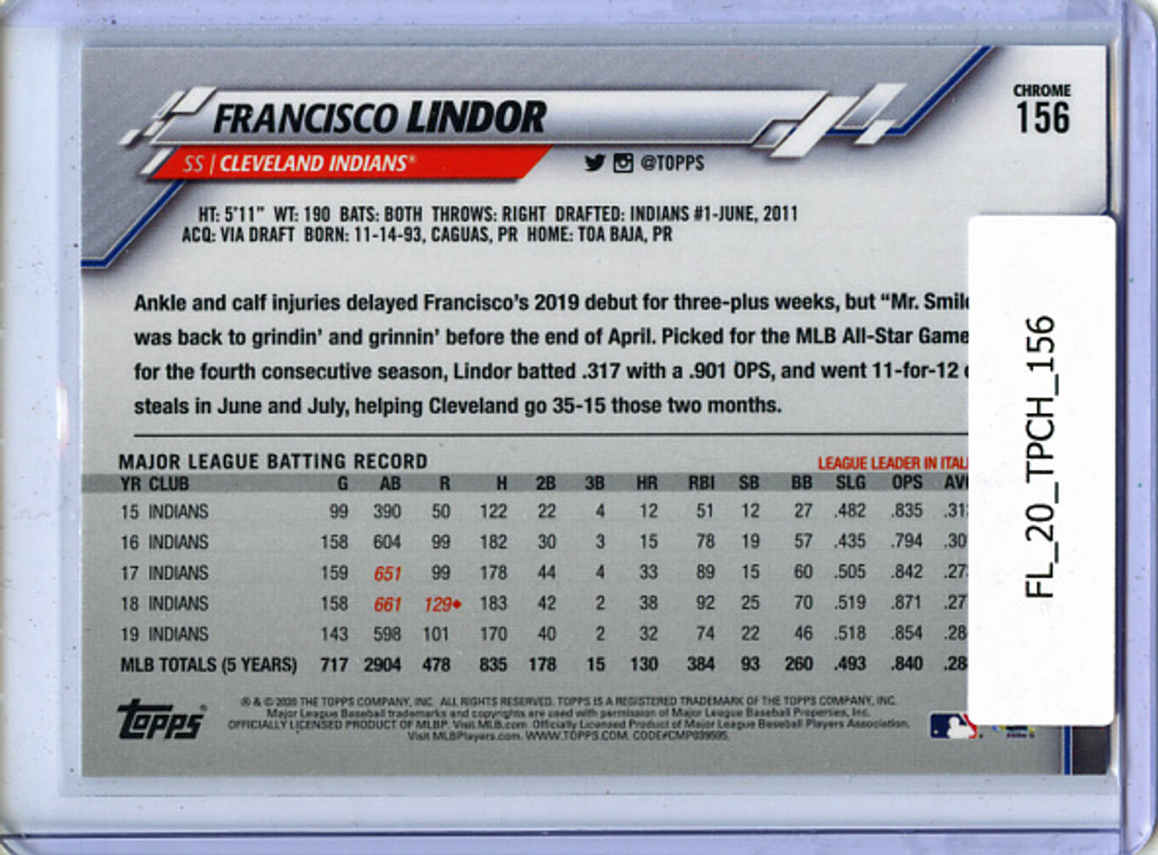 Francisco Lindor 2020 Topps Chrome #156