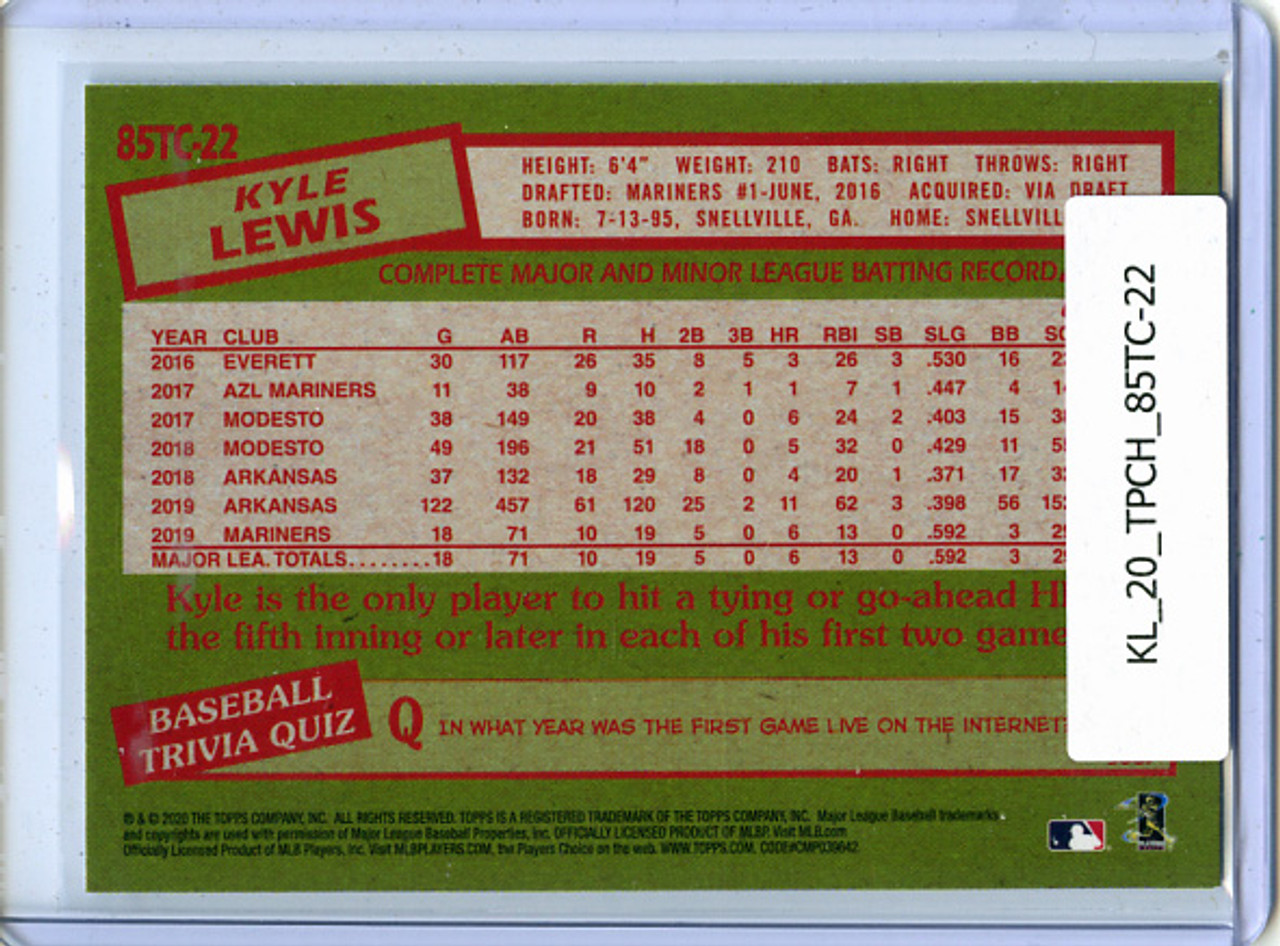 Kyle Lewis 2020 Topps Chrome, 1985 Topps #85TC-22