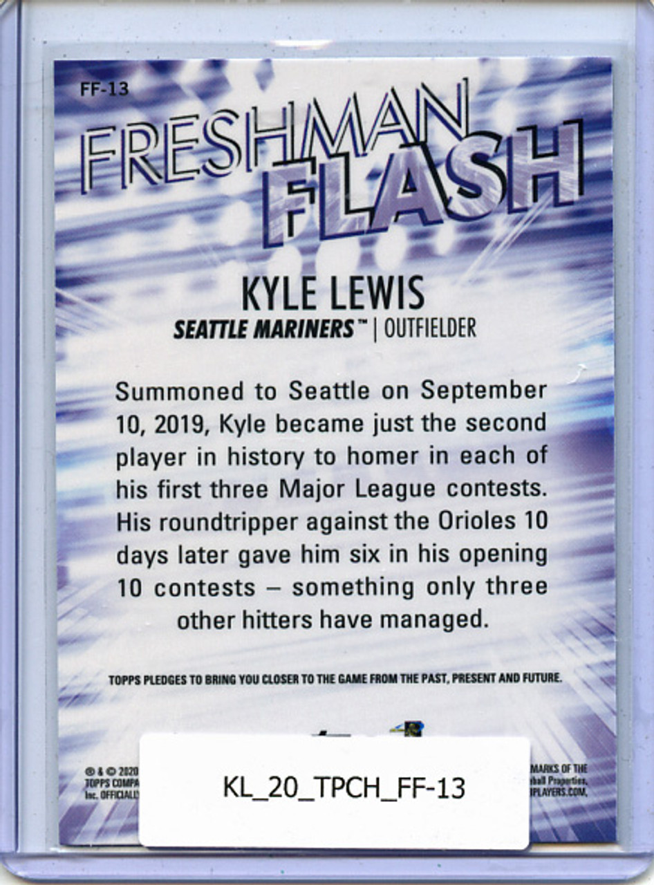 Kyle Lewis 2020 Topps Chrome, Freshman Flash #FF-13