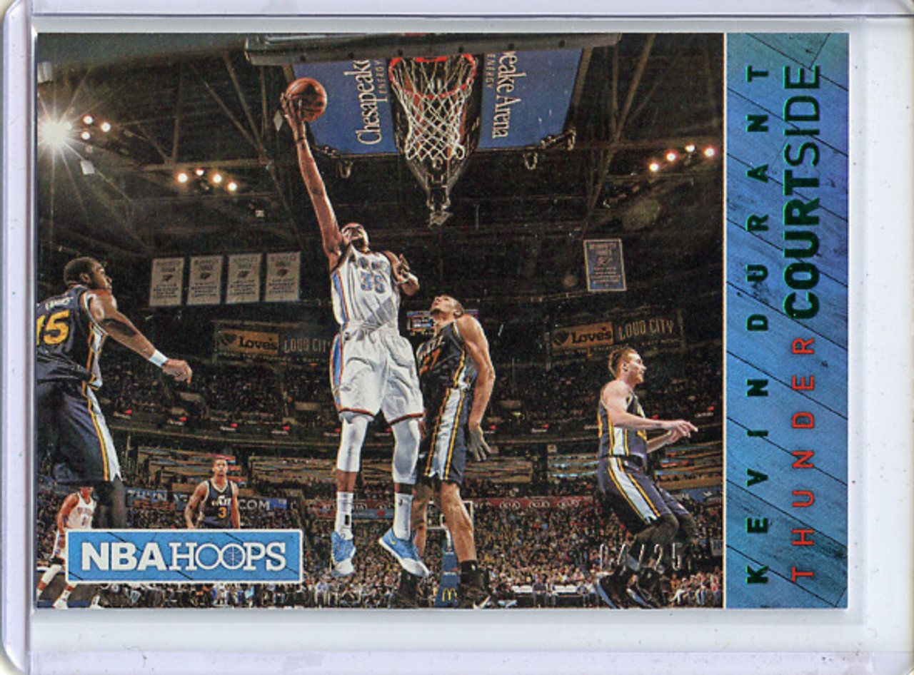 Kevin Durant 2015-16 Hoops, Courtside #1 Holo Green (#04/25)
